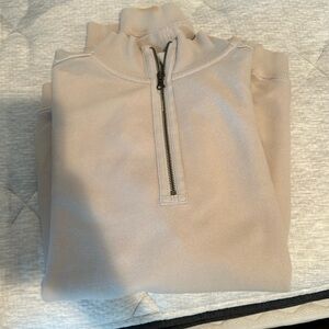 NEW tan 3/4 zip pullover